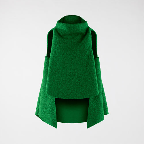 HIGH COLLAR BOUCLÉ WAISTCOAT