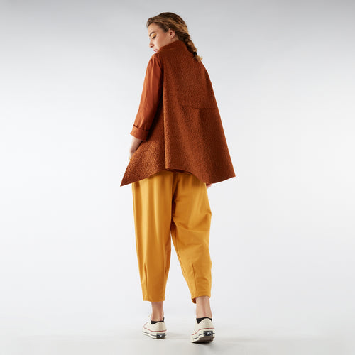 HIGH COLLAR BOUCLÉ WAISTCOAT