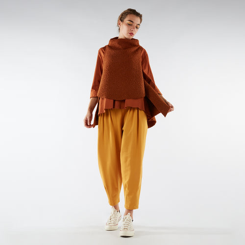 HIGH COLLAR BOUCLÉ WAISTCOAT