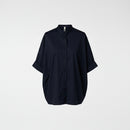 CAMISA COREANA AZUL CON CUELLO