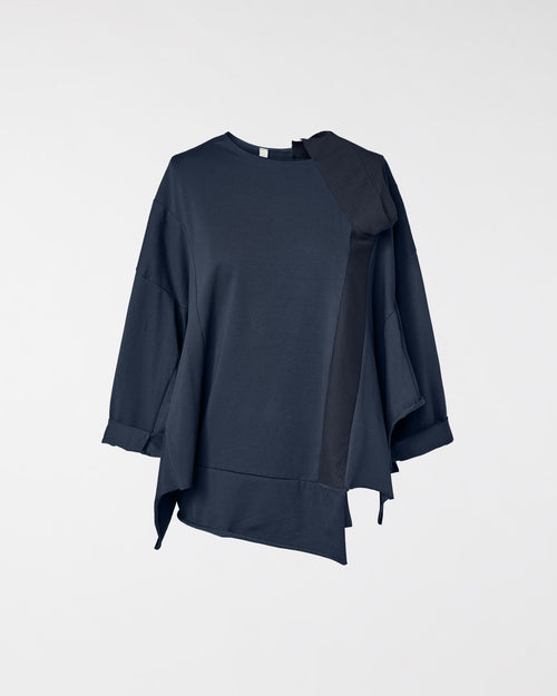 BLOUSE WITH KNITTED DETAILS