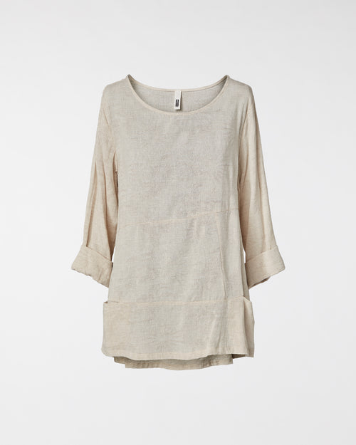 T-SHIRT IN COTTON AND VISCOSE BLEND FABRIC