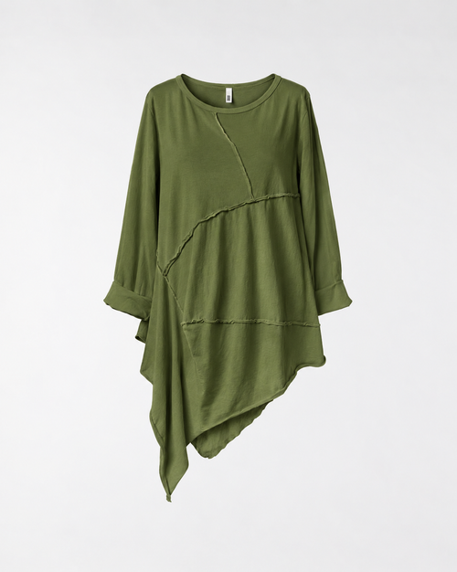 T-SHIRT AUS SPITZEM JERSEY