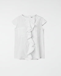 BLUSA DE ALGODÓN CON ROUCHE