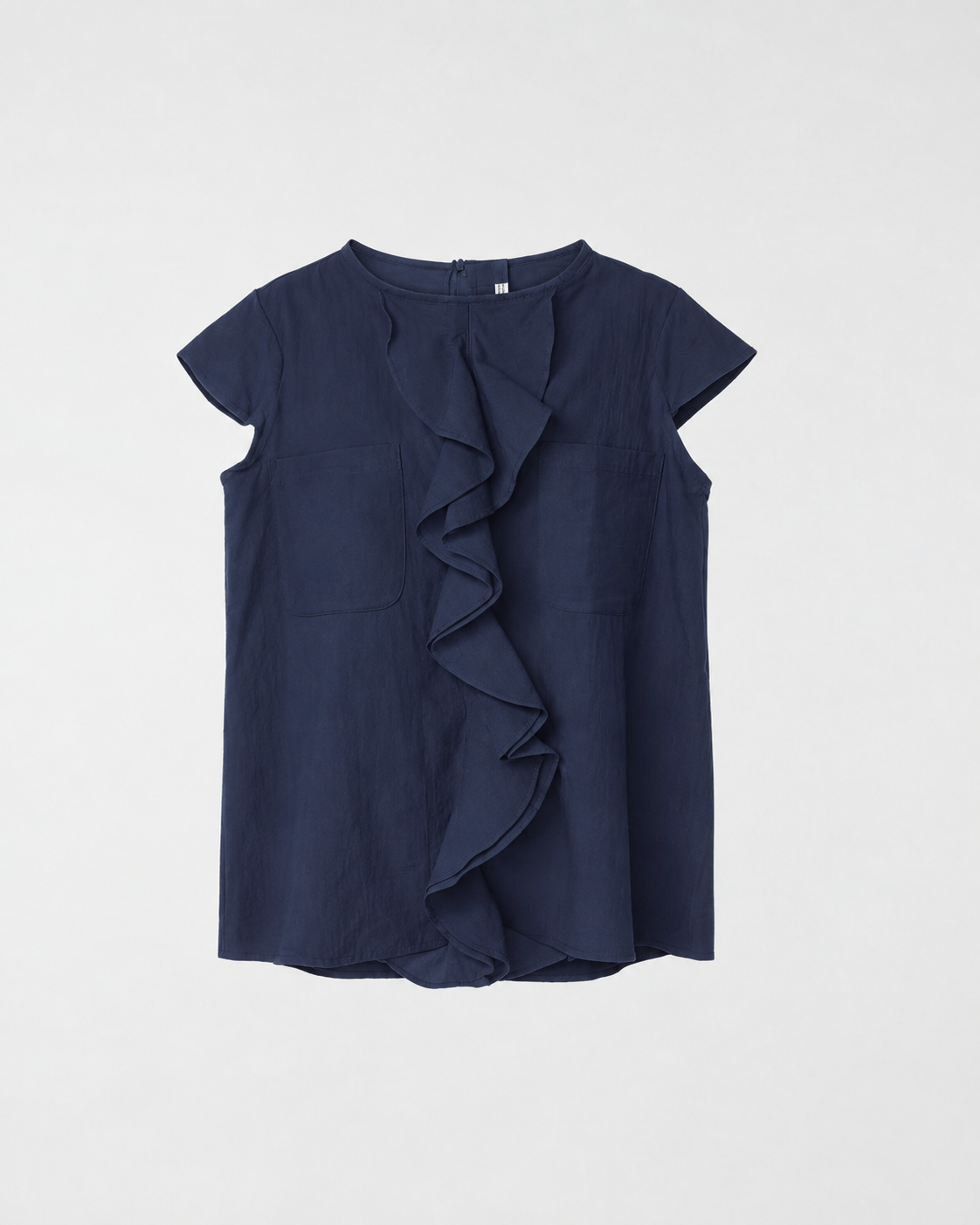 BLUSA DE ALGODÓN CON ROUCHE