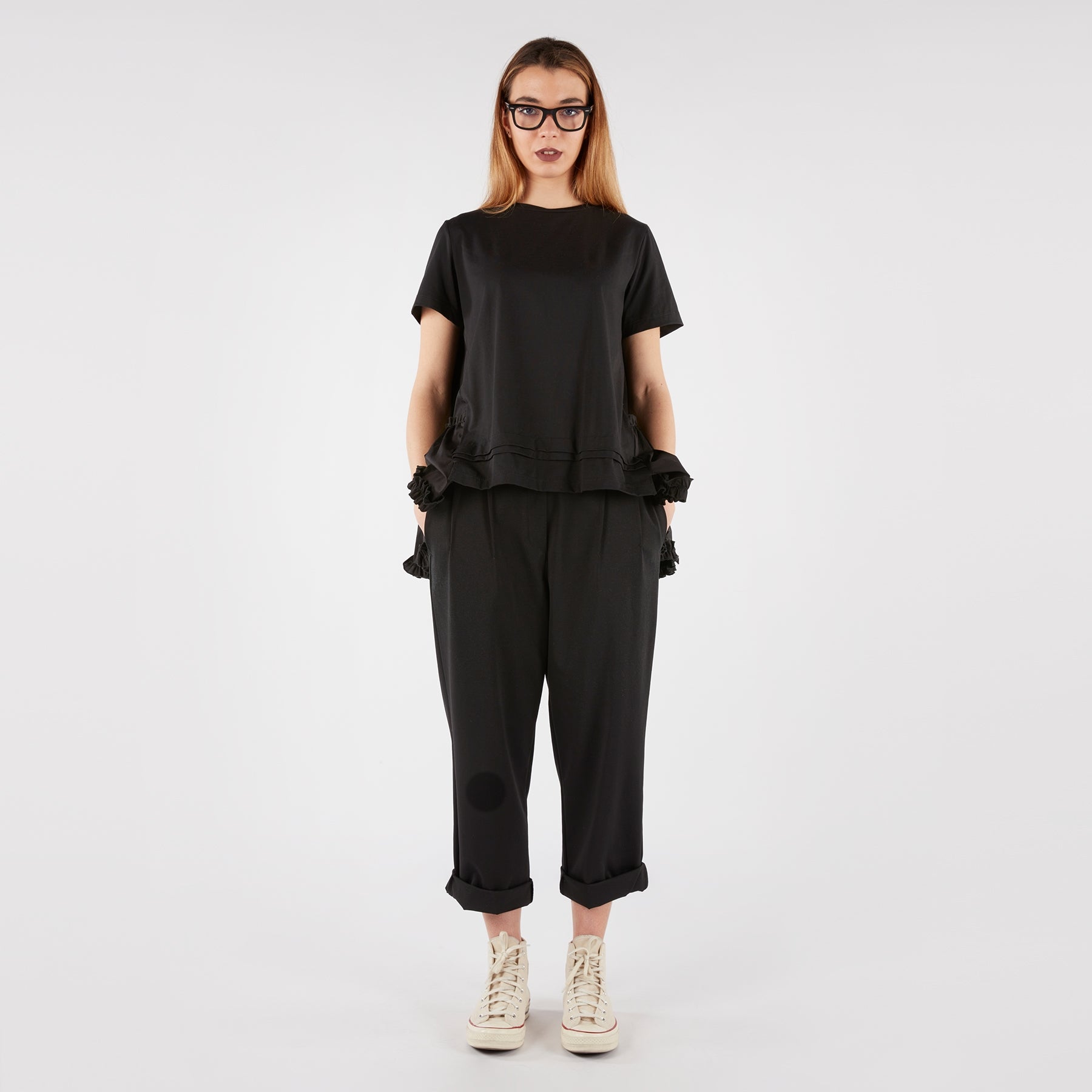 PANTALONES HOLGADOS CON PLIEGUES