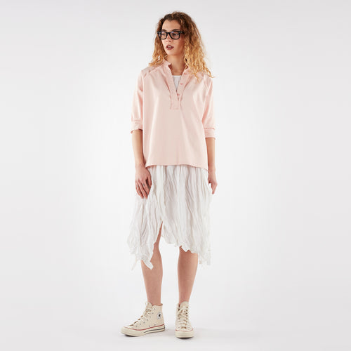 T-SHIRT IN TESSUTO PUNTO MILANO CON COLLO ALTO