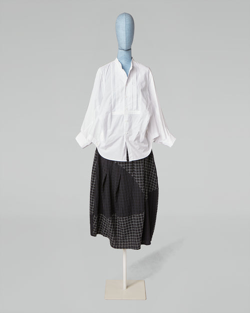 PATCHWORK CHECKERED SKIRT