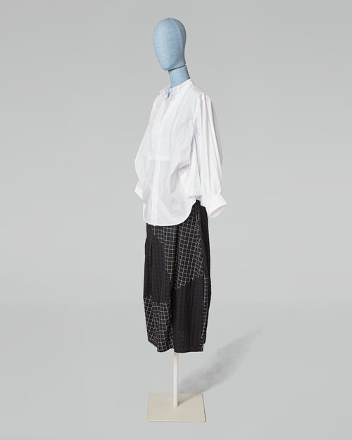 PATCHWORK CHECKERED SKIRT