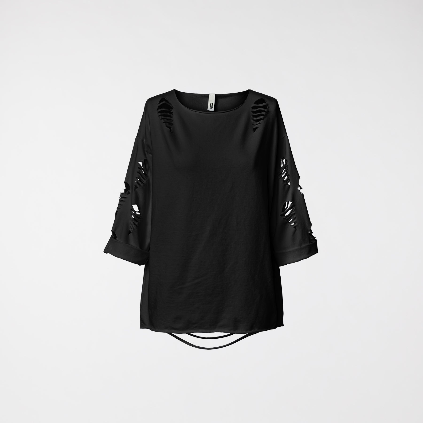 FELPA CON STRAPPI NERA