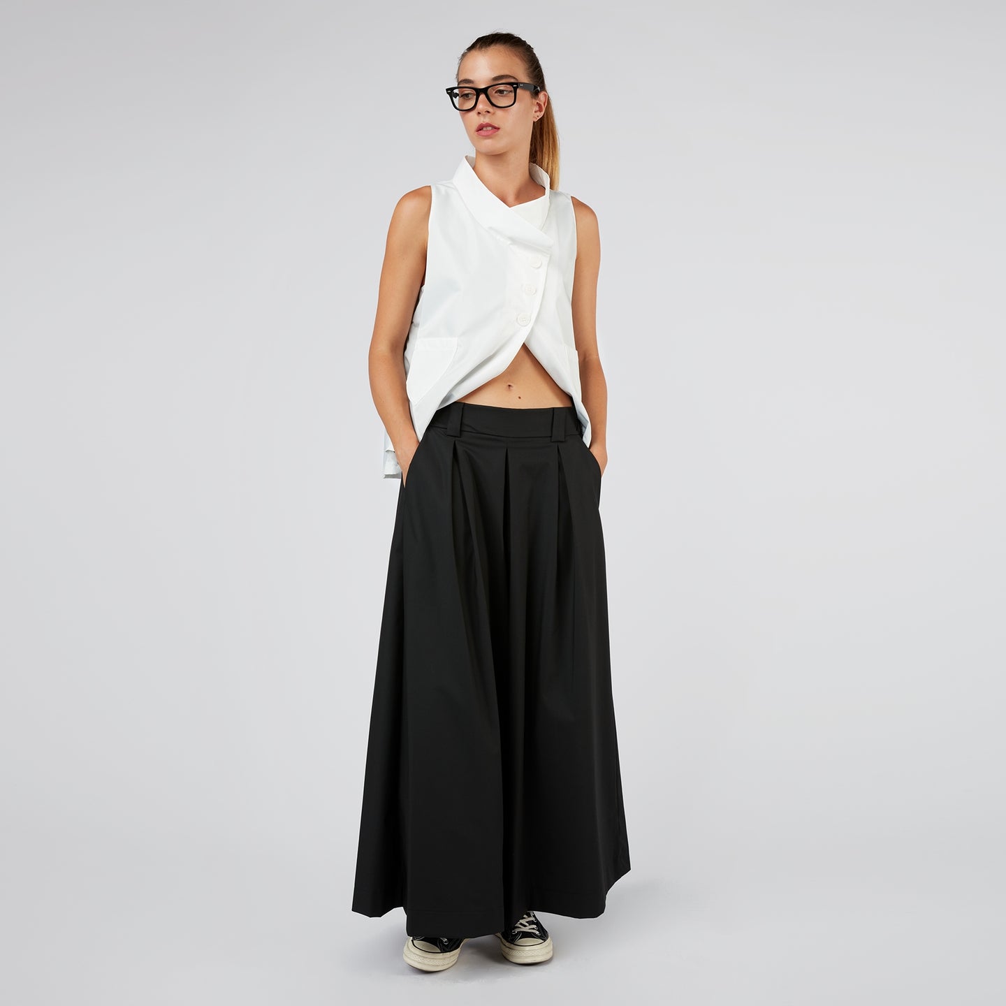 PALAZZO PANTS WITH BELT LOOPES