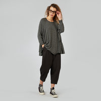 VISCOSE BLEND PINSTRIPE TROUSERS