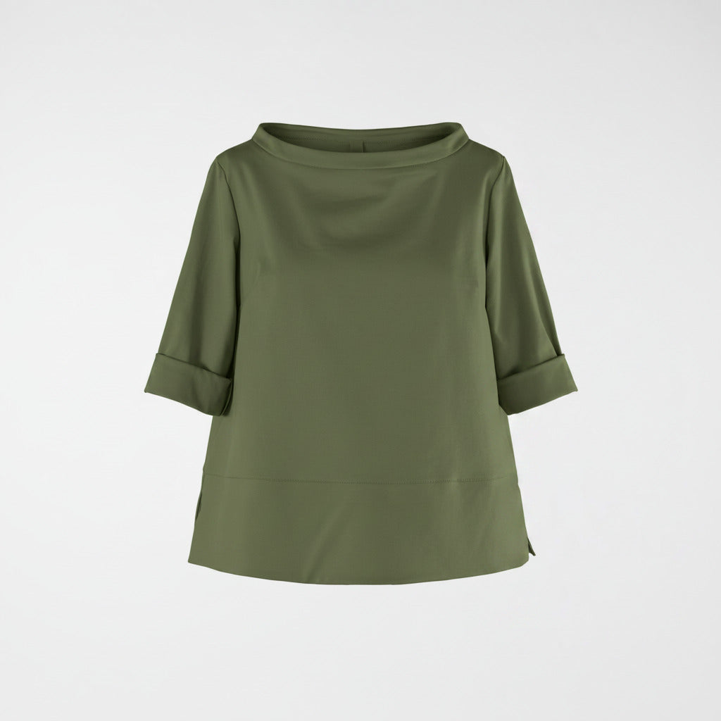 JERSEY EN PUNTO MILANO CON CUELLO