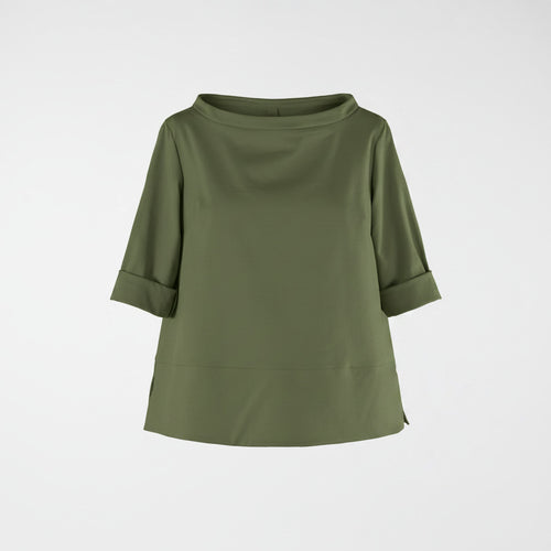 JERSEY EN PUNTO MILANO CON CUELLO