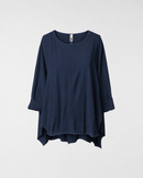 BAUMWOLL-T-SHIRT MIT SEITENSCHLITZEN