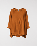 BAUMWOLL-T-SHIRT MIT SEITENSCHLITZEN