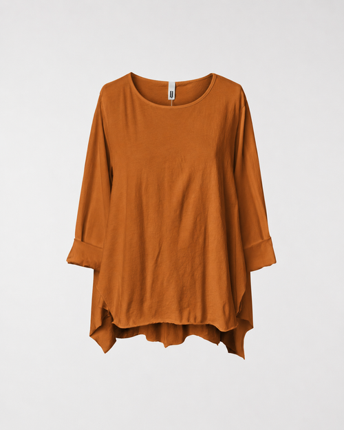 BAUMWOLL-T-SHIRT MIT SEITENSCHLITZEN