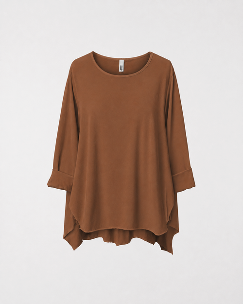 BAUMWOLL-T-SHIRT MIT SEITENSCHLITZEN