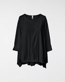BAUMWOLL-T-SHIRT MIT SEITENSCHLITZEN