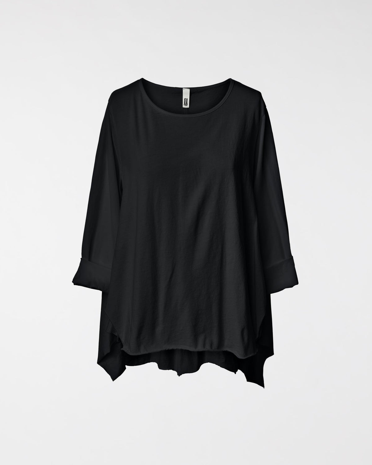BAUMWOLL-T-SHIRT MIT SEITENSCHLITZEN