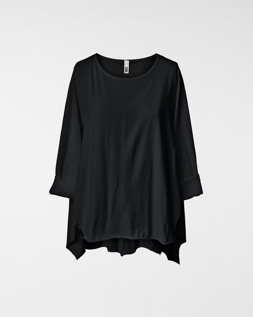 BAUMWOLL-T-SHIRT MIT SEITENSCHLITZEN