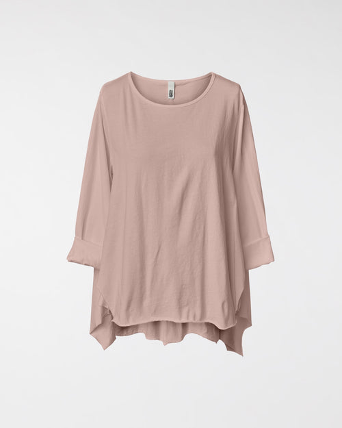 BAUMWOLL-T-SHIRT MIT SEITENSCHLITZEN