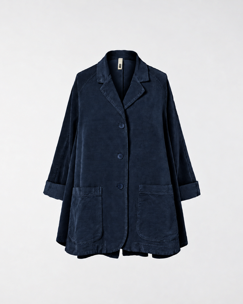 FLARED VELVETY COTTON JACKET