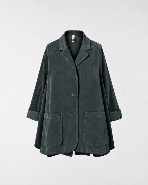 FLARED VELVETY COTTON JACKET