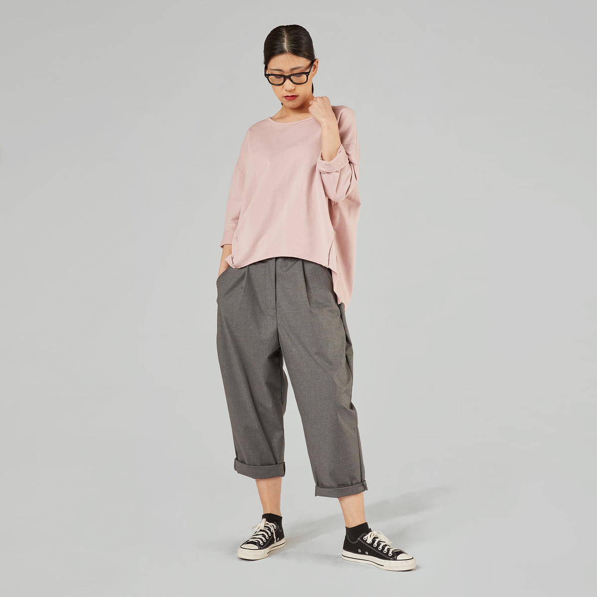 SWEATSHIRT WITH BACK SPLIT