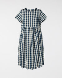 GINGHAM MIDI DRESS