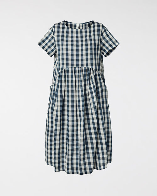 GINGHAM MIDI DRESS