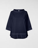 COTTON POPLIN BLOUSE WITH PLEATS