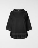 COTTON POPLIN BLOUSE WITH PLEATS