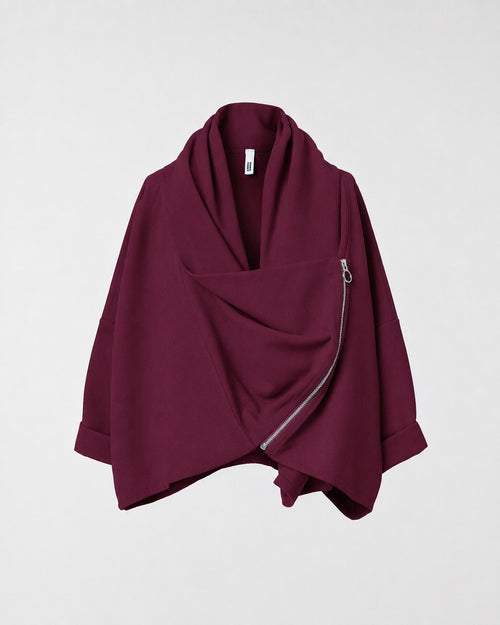 FLEECE-CARDIGAN MIT SEITLICHEM REISSVERSCHLUSS