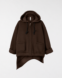 SWEAT À CAPUCHE EN COTON GAUSSÉ CHAUD