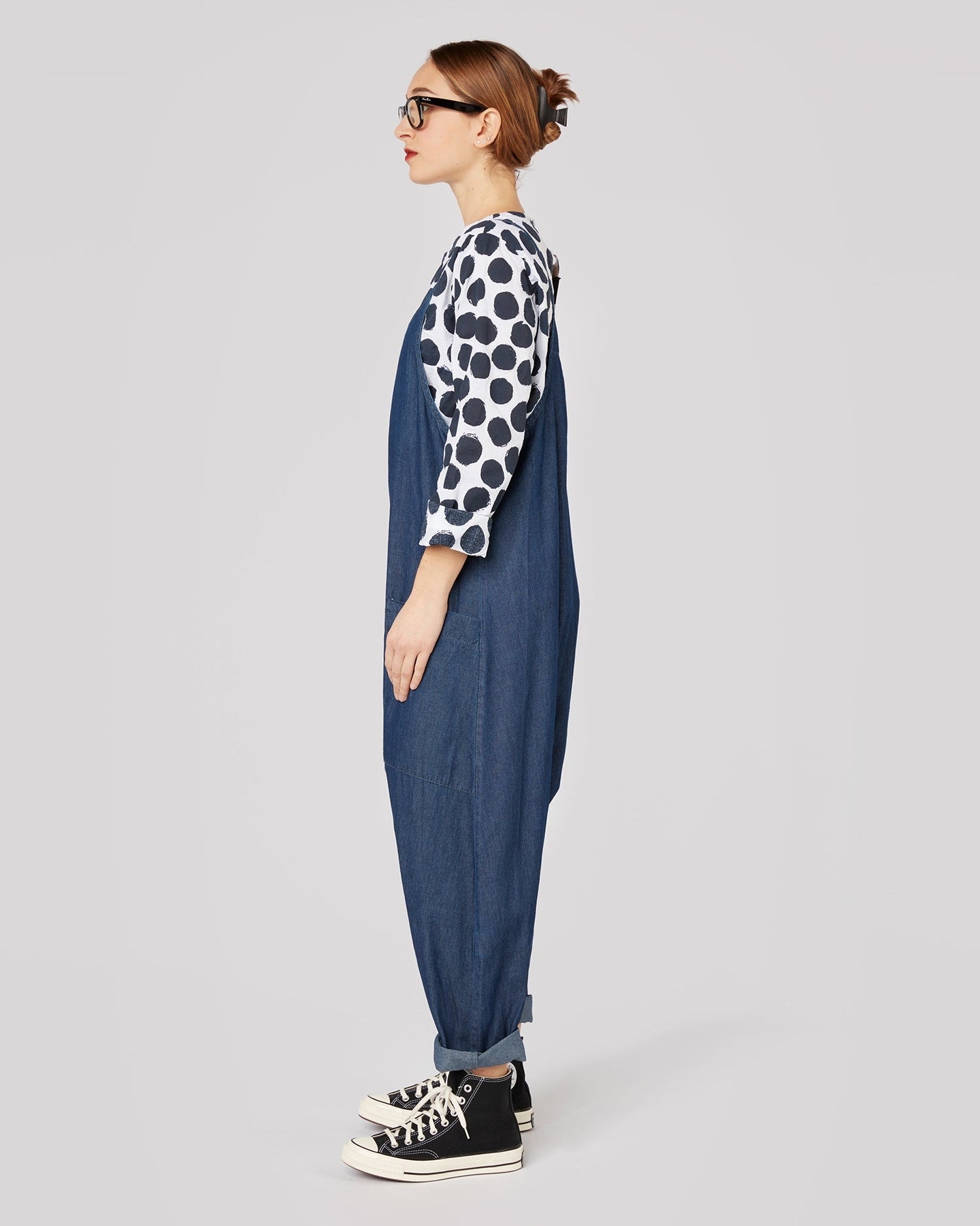 SALOPETTE LARGA IN DENIM LEGGERO