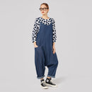 WIDE DUNGAREES IN LIGHTWEIGHT DENIM