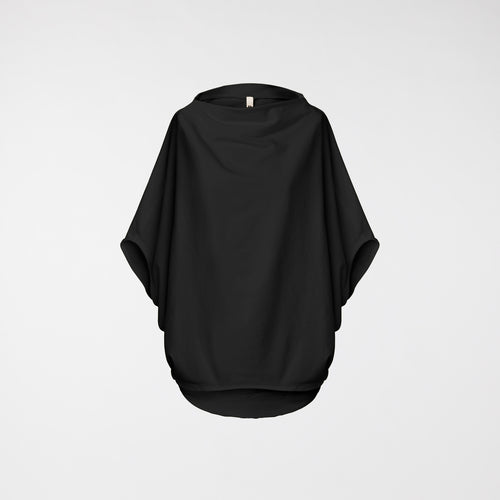 FELPA CON MANICHE A PIPISTRELLO NERO