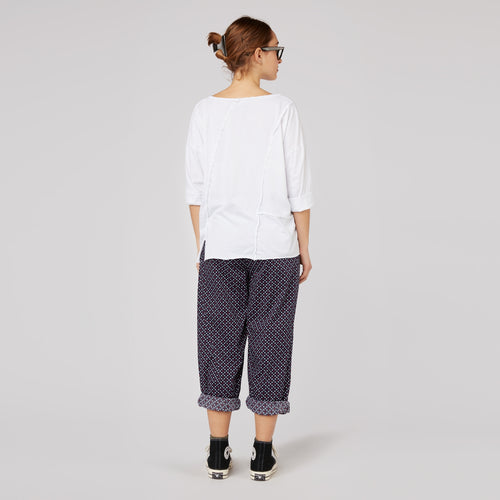 RAW CUT T-SHIRT WITH V NECKLINE