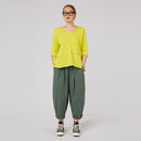 RAW CUT T-SHIRT WITH V NECKLINE
