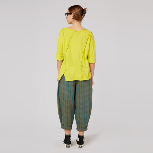 RAW CUT T-SHIRT WITH V NECKLINE