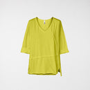 RAW CUT T-SHIRT WITH V NECKLINE