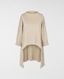 SWEATSHIRT IN STRETCH COTTON FABRIC LONGER ON THE BACK