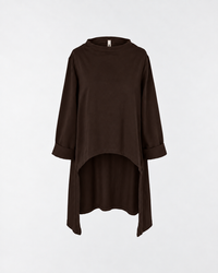 SWEATSHIRT IN STRETCH COTTON FABRIC LONGER ON THE BACK