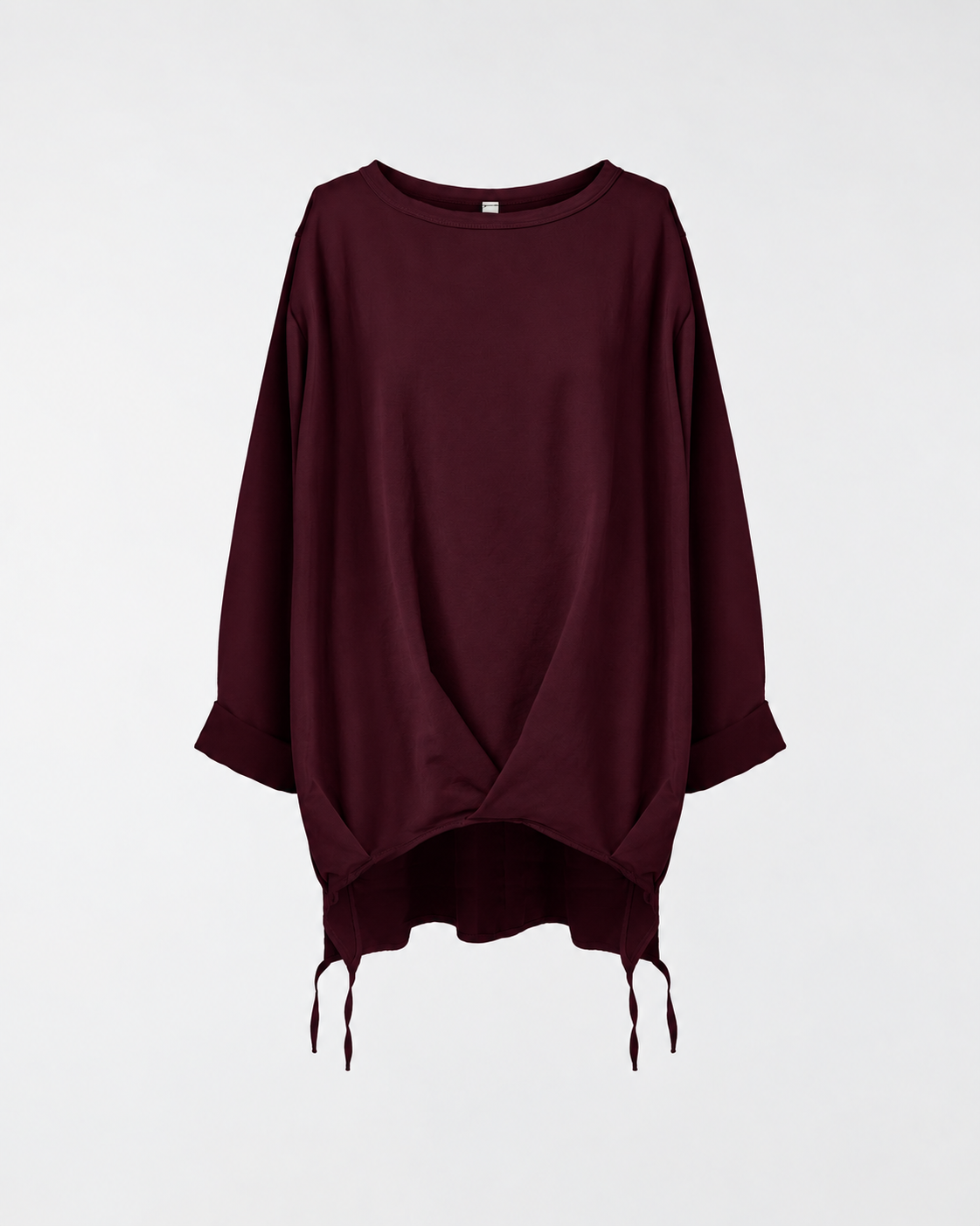 LIGHTWEIGHT SWEATSHIRT WITH PLEATED HEM