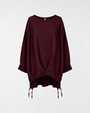 LIGHTWEIGHT SWEATSHIRT WITH PLEATED HEM