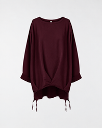 LIGHTWEIGHT SWEATSHIRT WITH PLEATED HEM