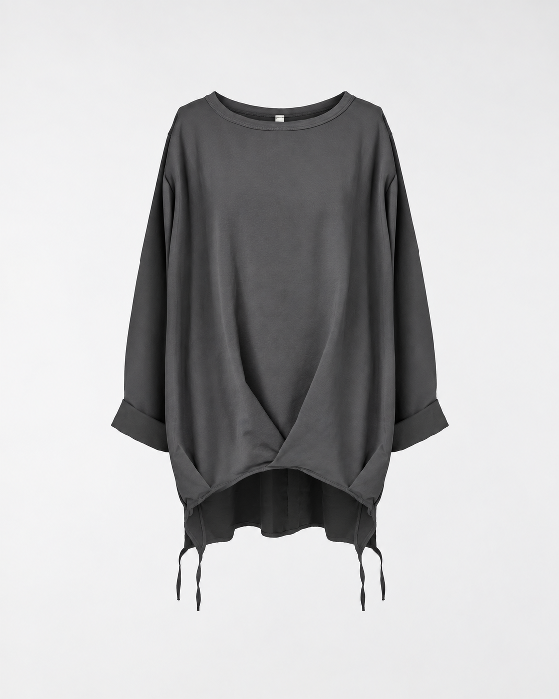 LIGHTWEIGHT SWEATSHIRT WITH PLEATED HEM