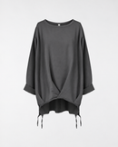 LIGHTWEIGHT SWEATSHIRT WITH PLEATED HEM