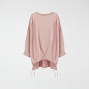 LIGHTWEIGHT SWEATSHIRT WITH PLEATED HEM
